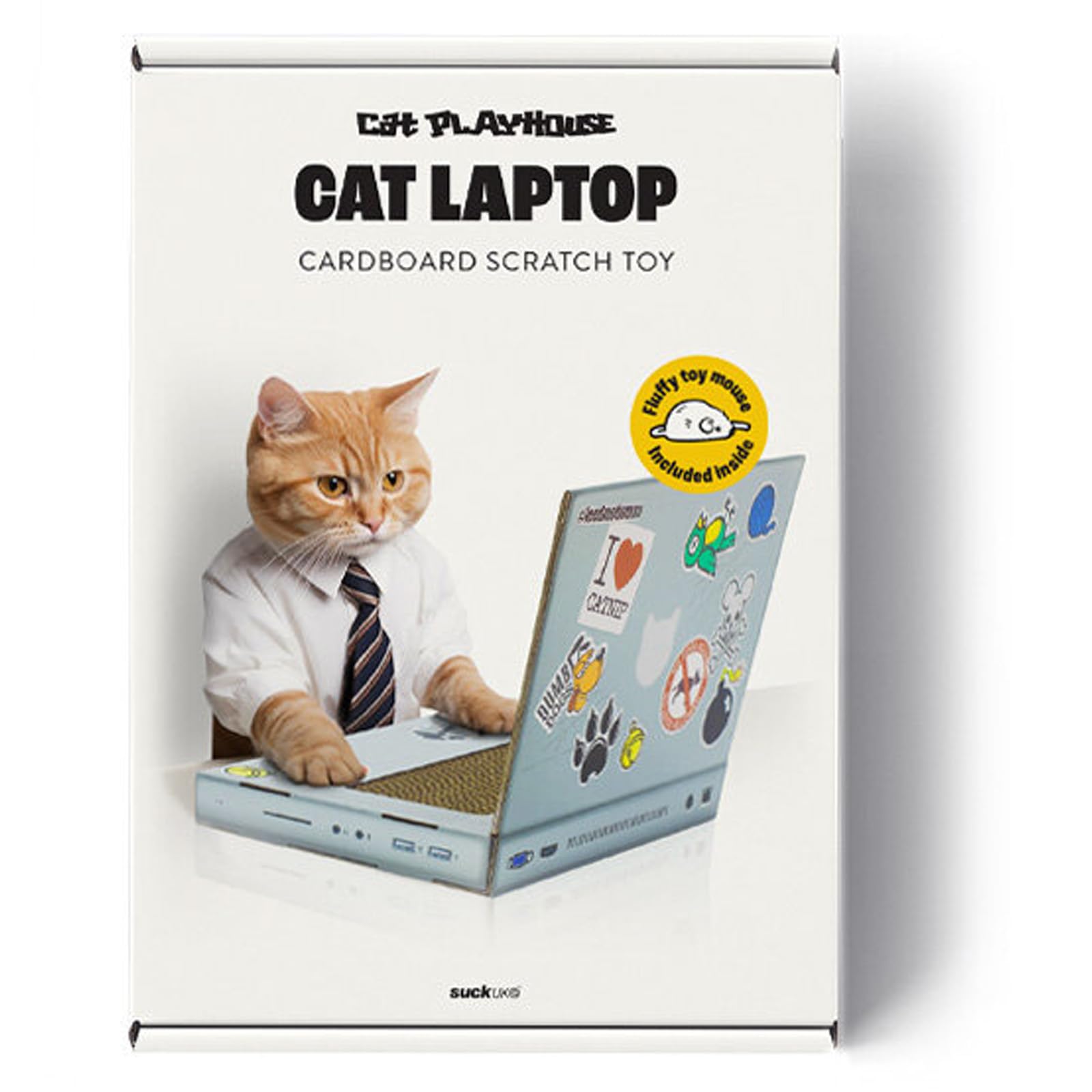 Suck UK Cat Laptop packaging shows easy setup and quick assembly