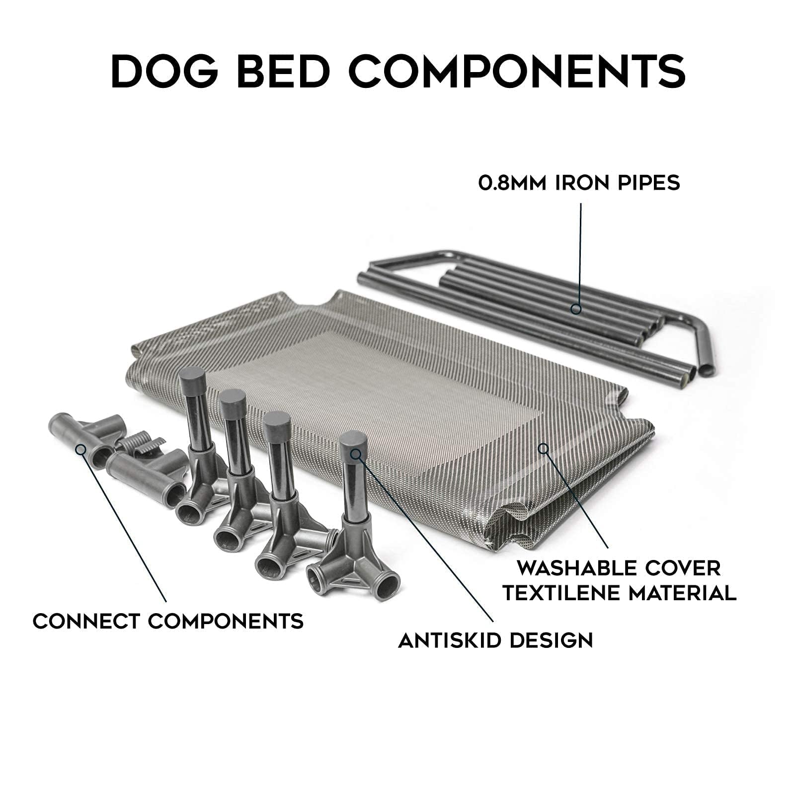 Suddus elevated dog bed indoor-outdoor-use shows year-round versatility