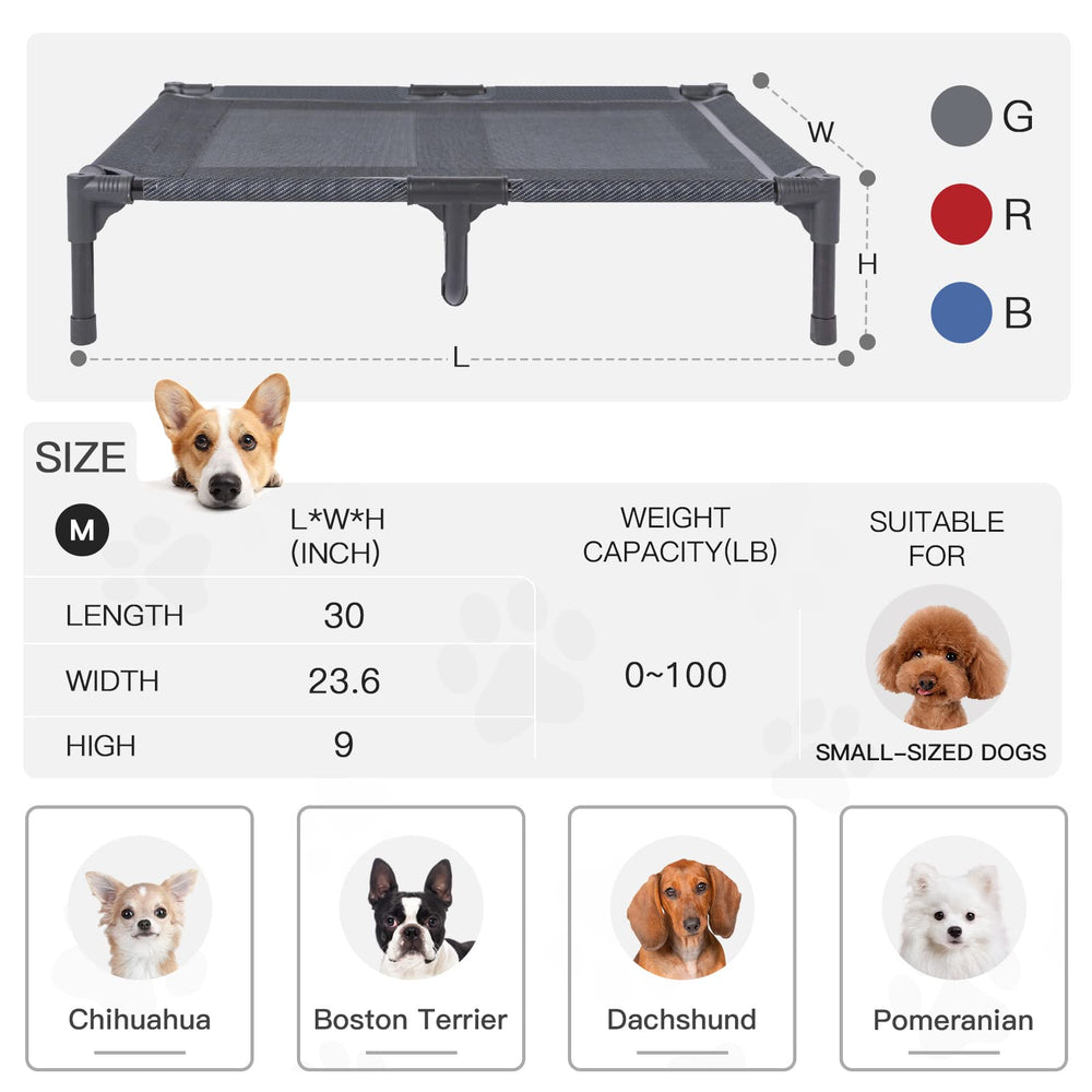 Suddus bed with anti-slip pads for stable placement