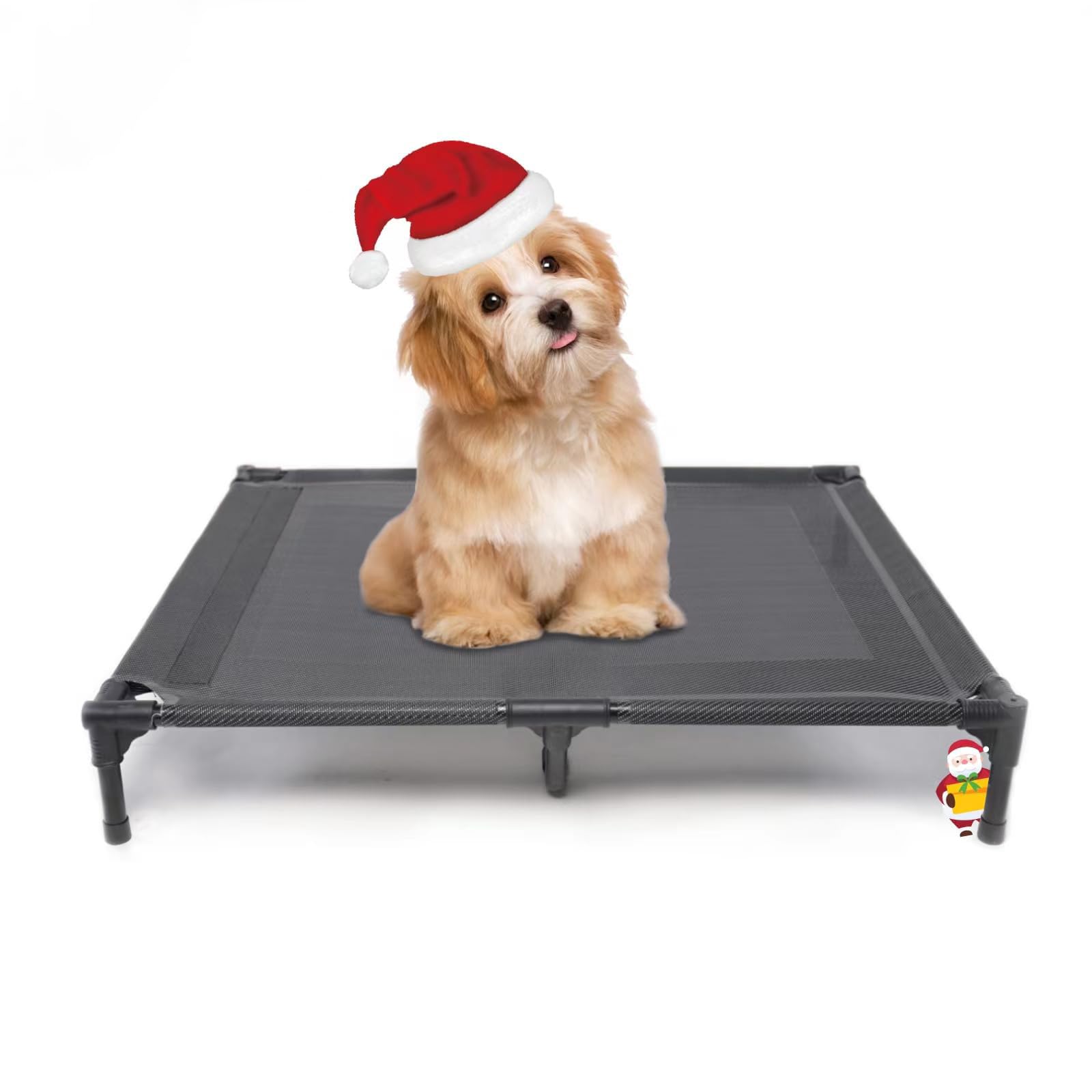 Suddus elevated dog bed with steel frame supports medium dogs