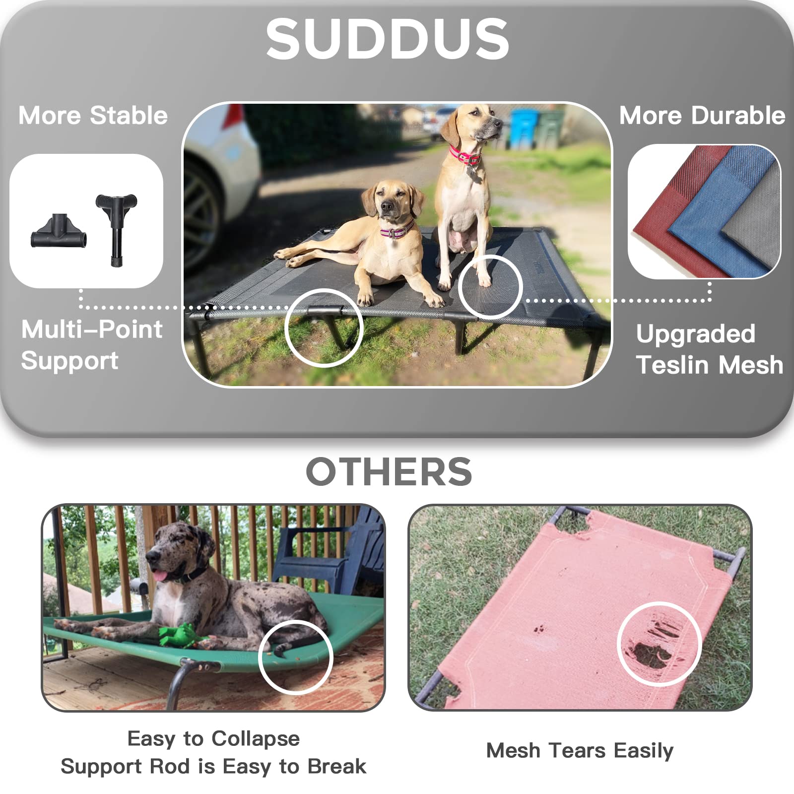 Suddus waterproof cover option protects bed outdoors