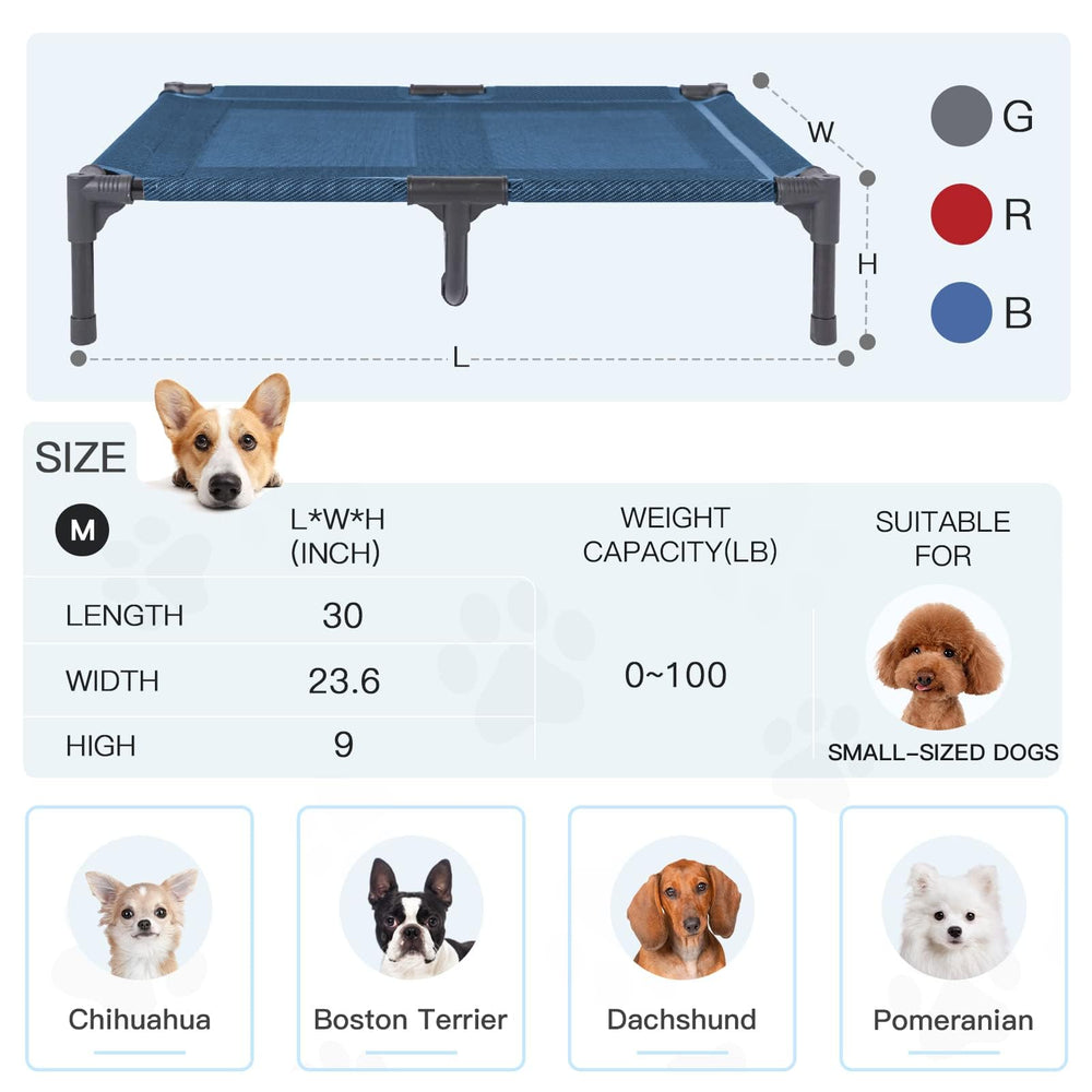 Suddus elevated dog bed pvc cover emphasizes chew-proof durability