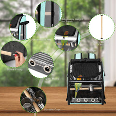 Suertree bird carrier side mesh shows durable anti-scratch steel for ventilation
