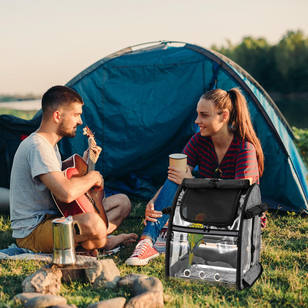 SUERTREE easy-clean bird cage backpack designed for quick cleanup.