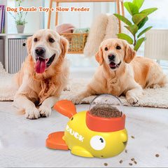 Suitchi dog self-entertainment yellow toy for independent play.