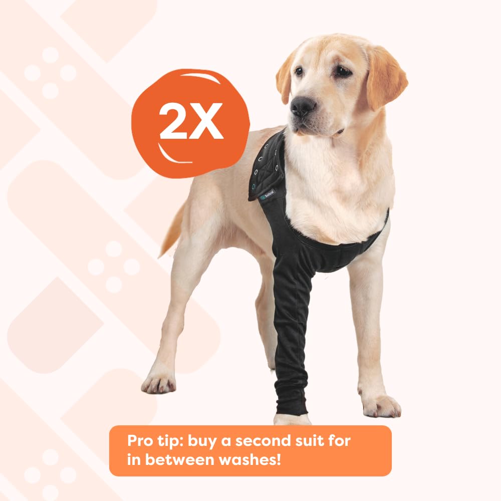 Suitical recovery sleeve protects the front leg and skin areas during healing