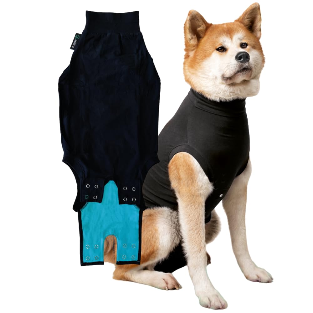 Suitical Recovery Suit for Dogs shows breathable fabric for post surgery comfort