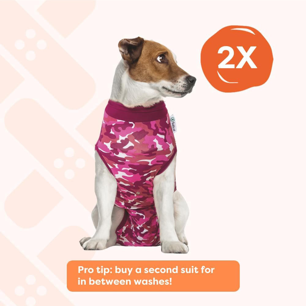 Suitical Recovery Suit sized 2xs fits neck-to-tail 13.0–16.5 inches.