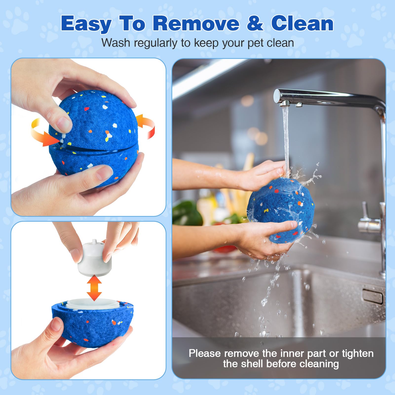 SUJF interactive dog ball suitable for indoor and outdoor use across environments