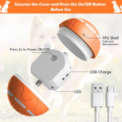 SUJF interactive dog ball with bright LEDs during motion for captivating entertainment