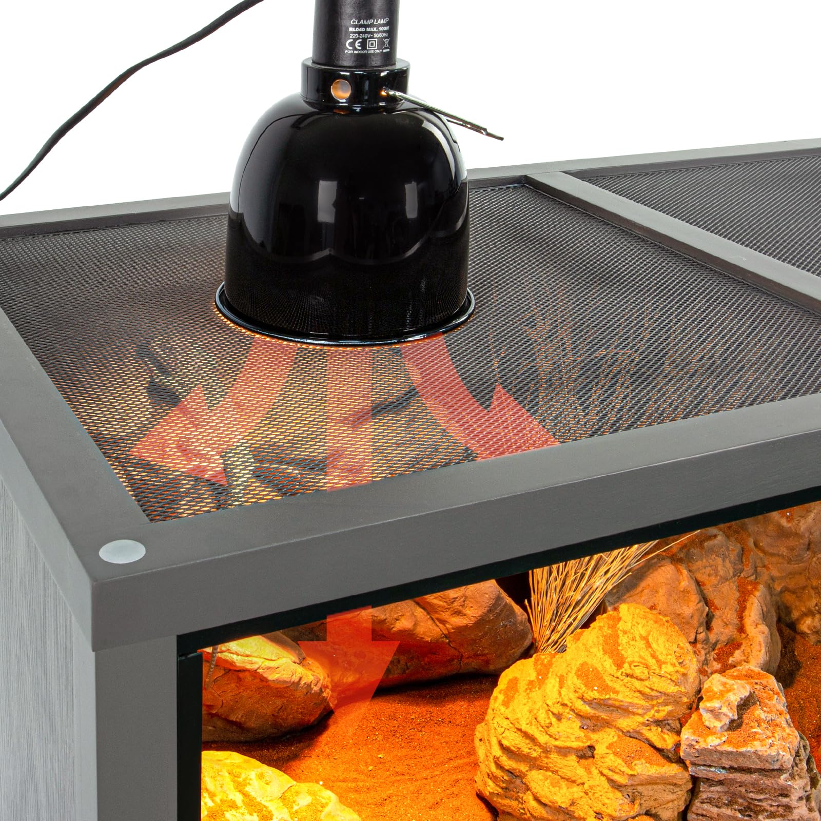 SUKEOPET Woodern Reptile Enclosure includes easy-assembly components for quick setup.