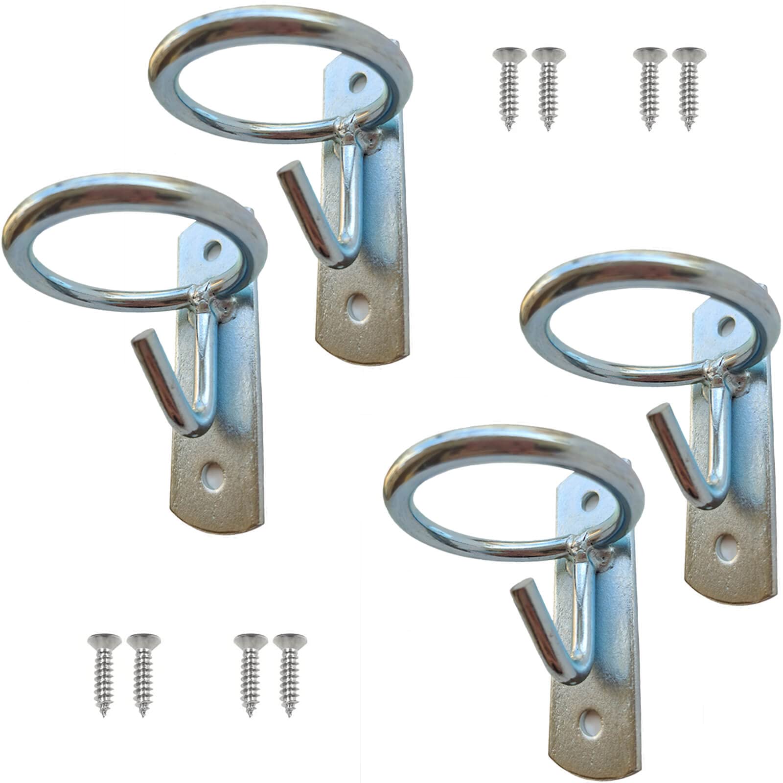 SUKEYME horse feed bucket hook side view showing sturdy steel construction for safer stall organization.