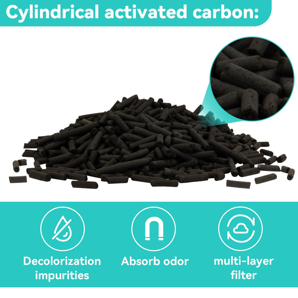 Sukh activated-carbon-pellets suited for aquarium water purification and odor removal.
