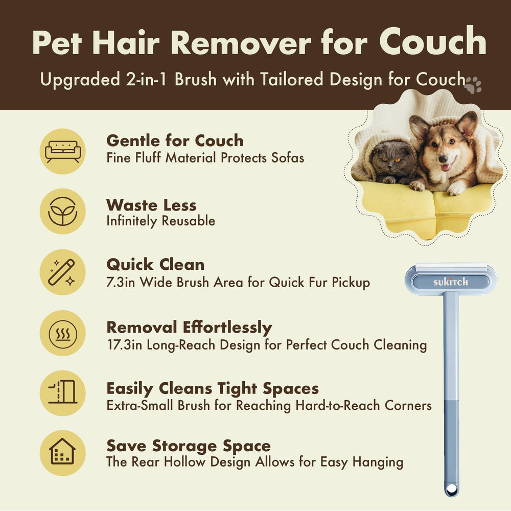 sukitch pet hair remover fabric head close-up for effective hair lifting.