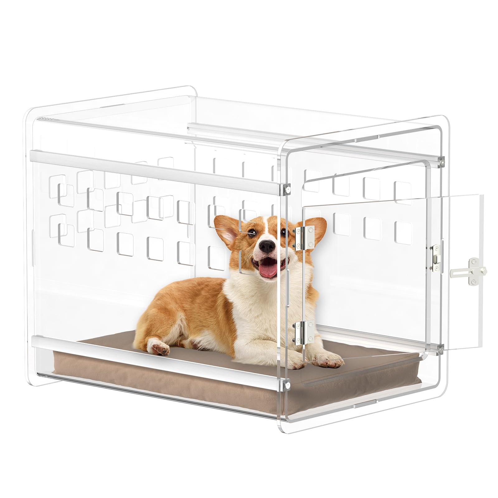 Sumerflos Dual-use design functions as stylish furniture plus kennel.