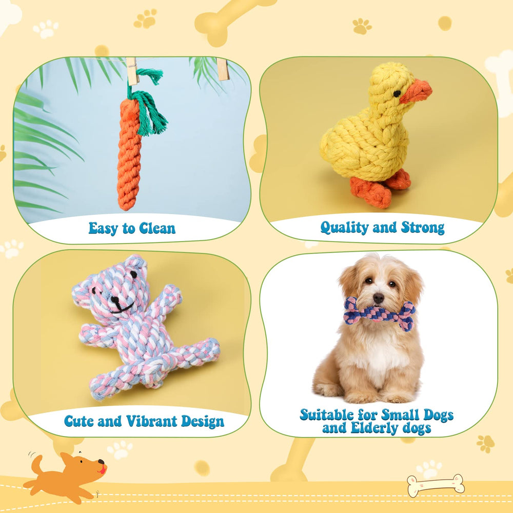 Sumind dog rope toy carrot for aggressive chewers and enrichment