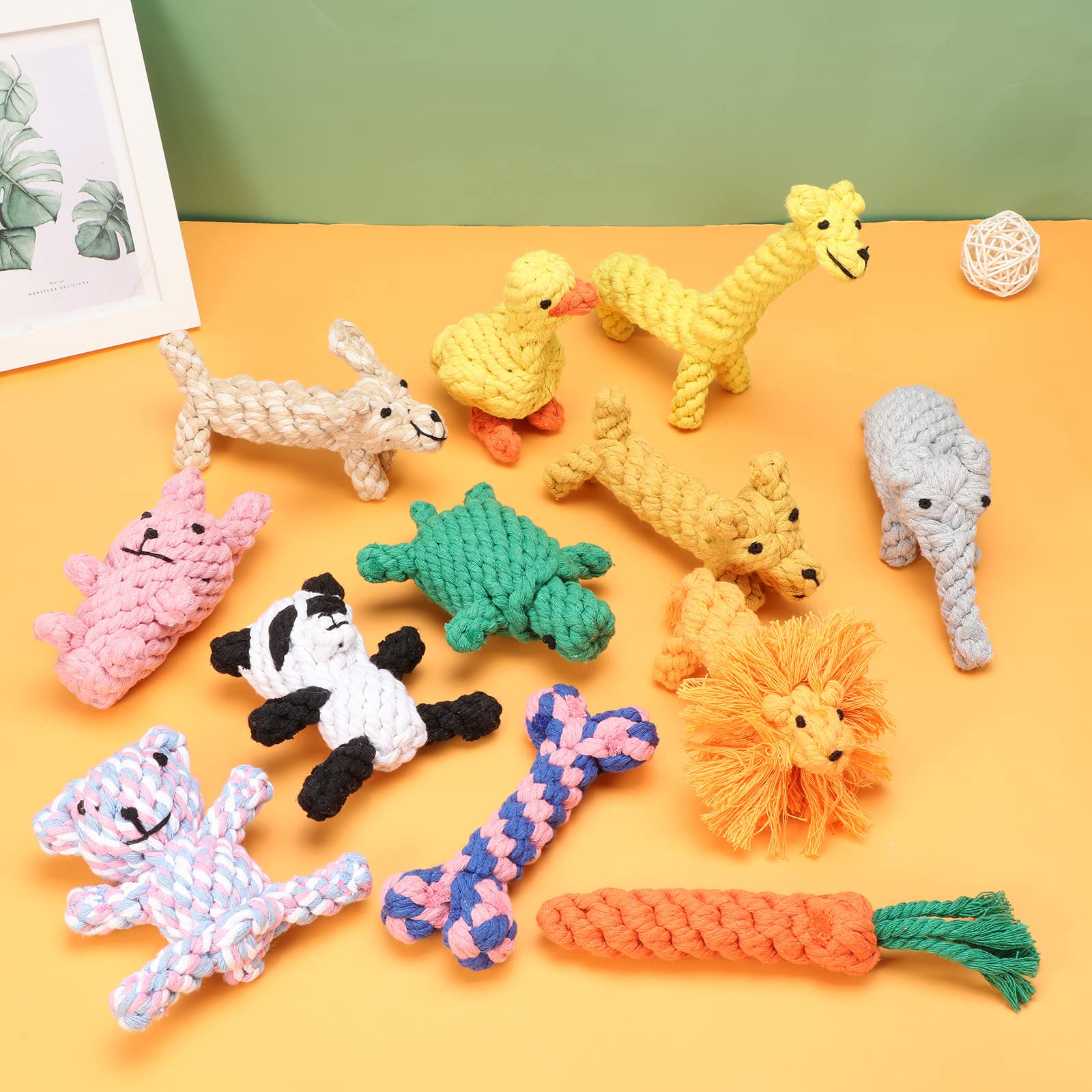 Sumind dog rope toy lion for fetch and mouth cleanup