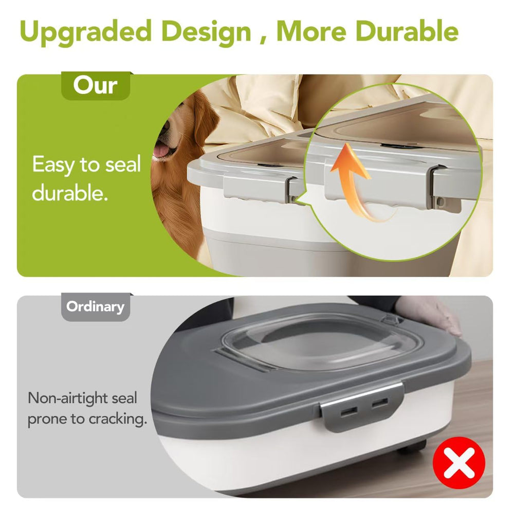 Summark BPA-free durable plastic protects pet food and stays lightweight.