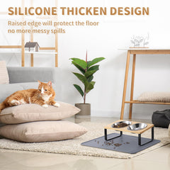 Summark silicone food mat prevents spills and keeps floors clean