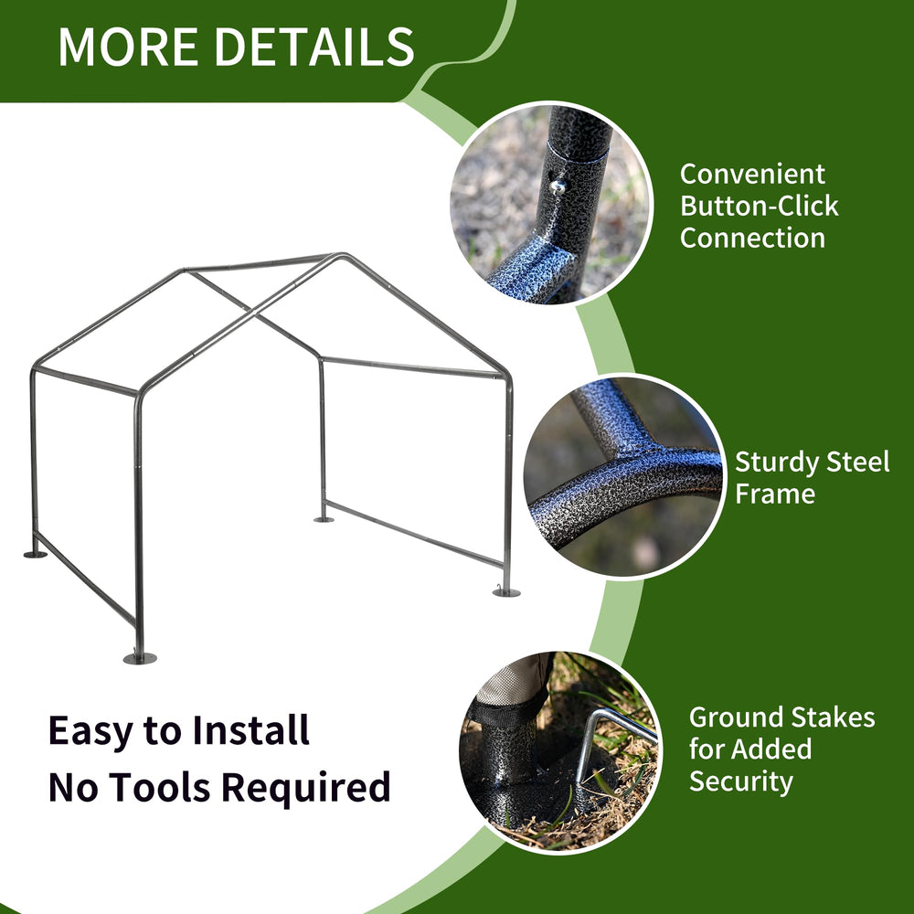 Summertrail durable-steel-frame-dog-shelter highlights long-lasting outdoor structure.