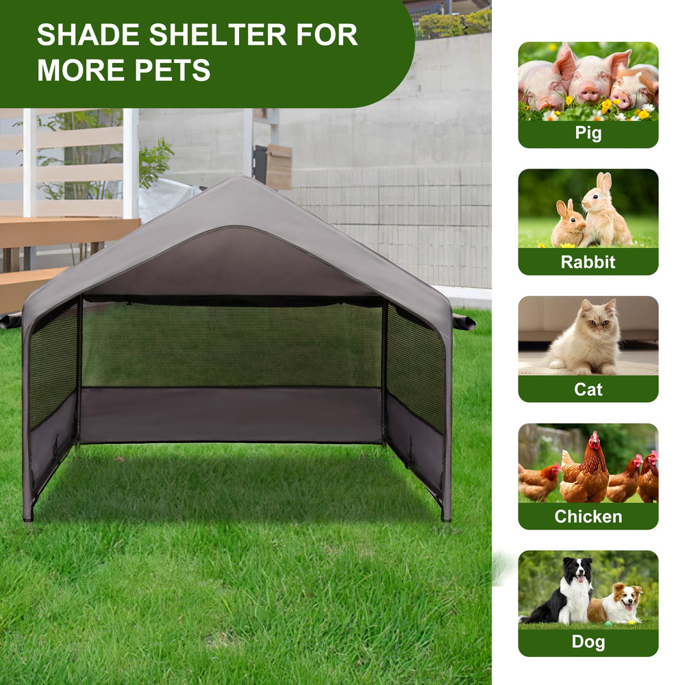 SUMMERTRAIL extralarge dog house easy assembly in 15 minutes with no tools required.