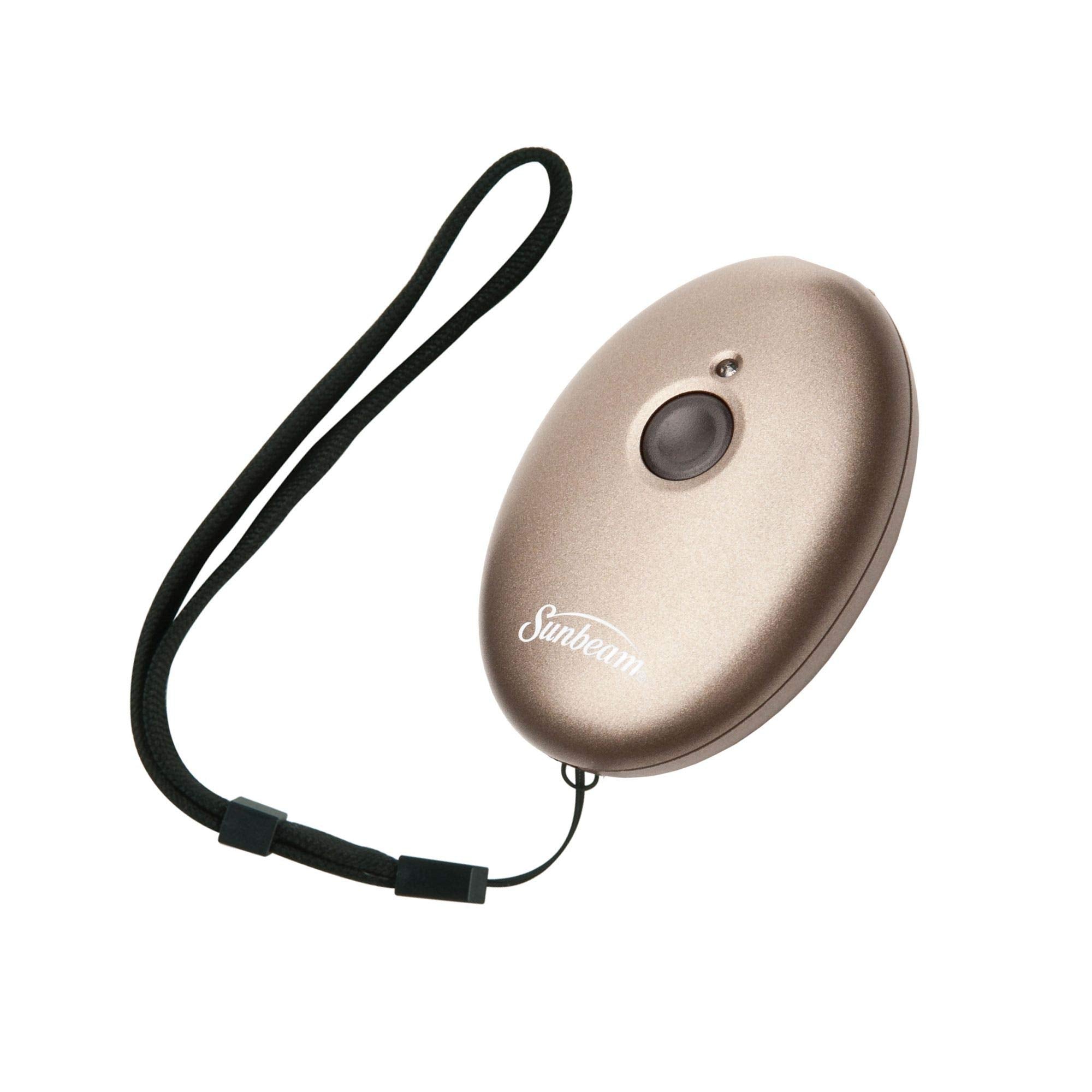 Sunbeam Little Sonic Egg front view shows compact design for quick, dog-safe bark deterrence during walks.