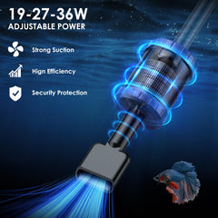 Suness aquarium vacuum timer-off feature enables safe unattended cleaning