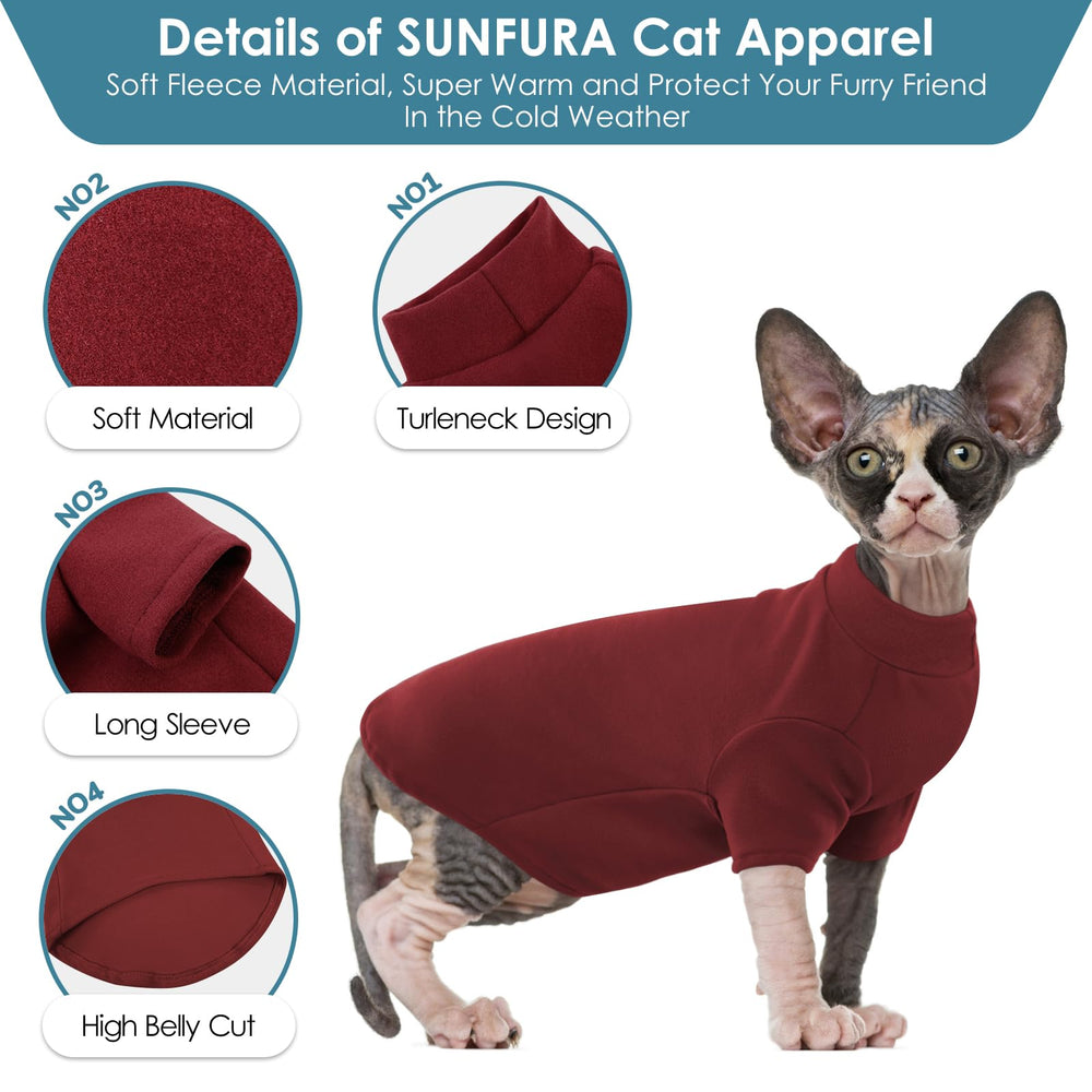 SUNFURA cat warm-soft fleece closeup highlights cozy texture.