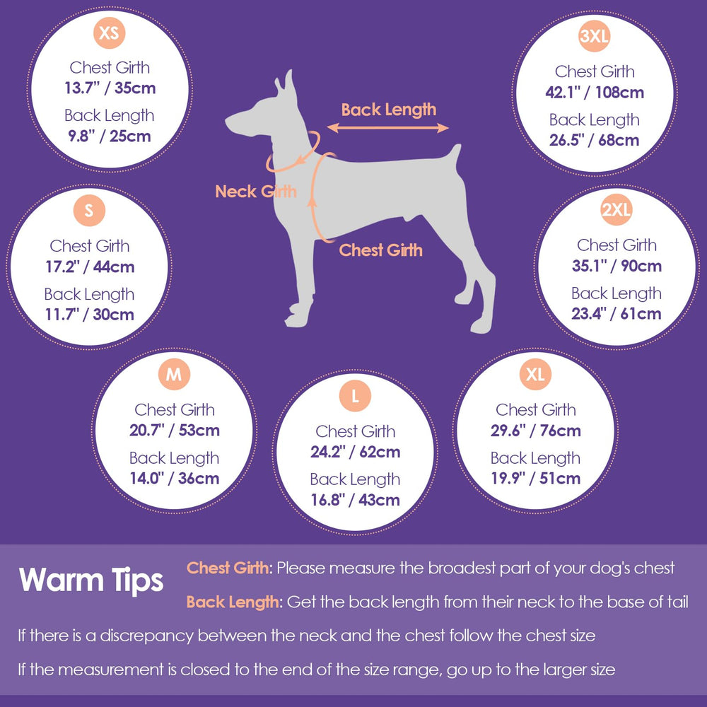 SUNFURA dog winter coat reflective trim back view enhances nighttime visibility.