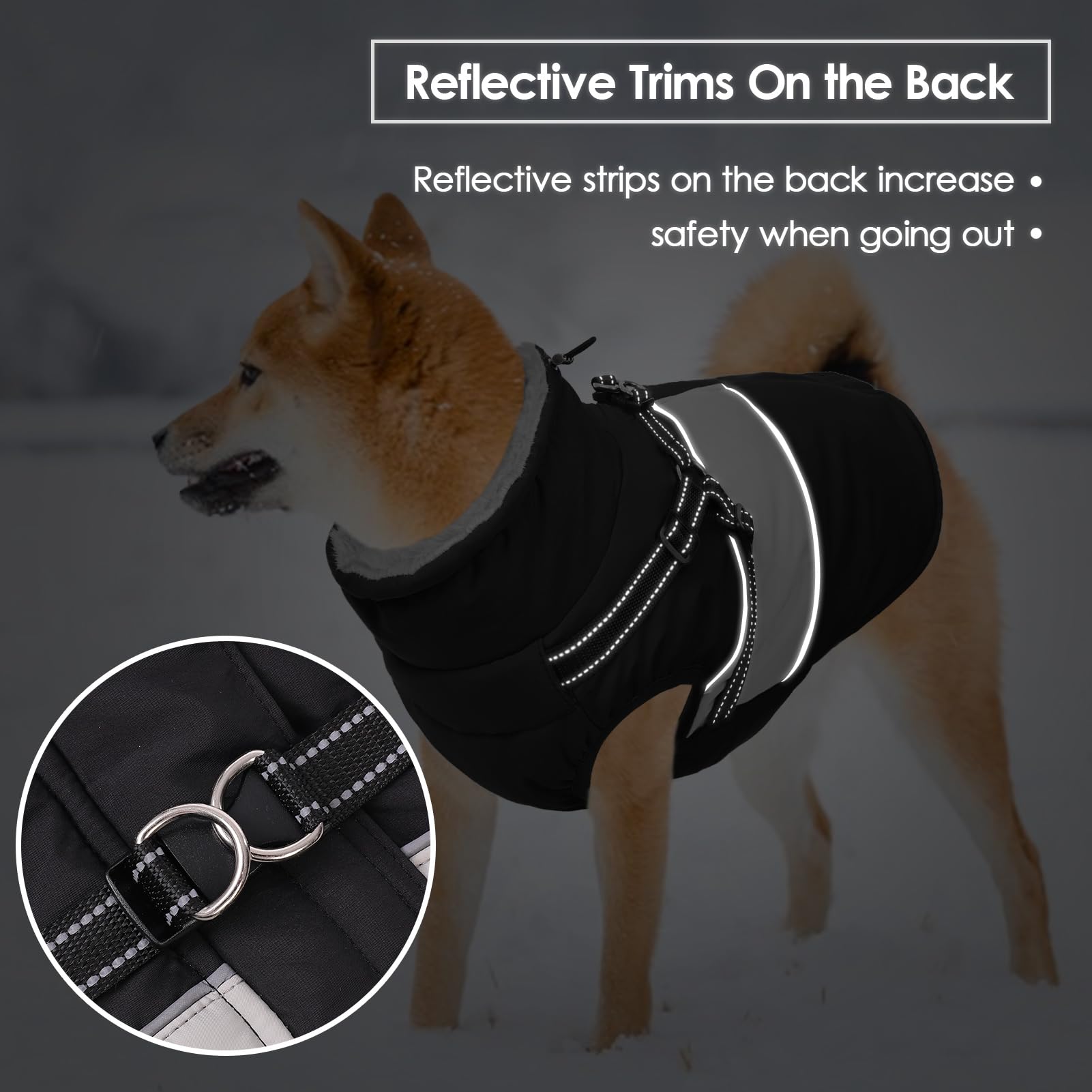 SUNFURA zip-up dog coat eases on and off without hair snag.