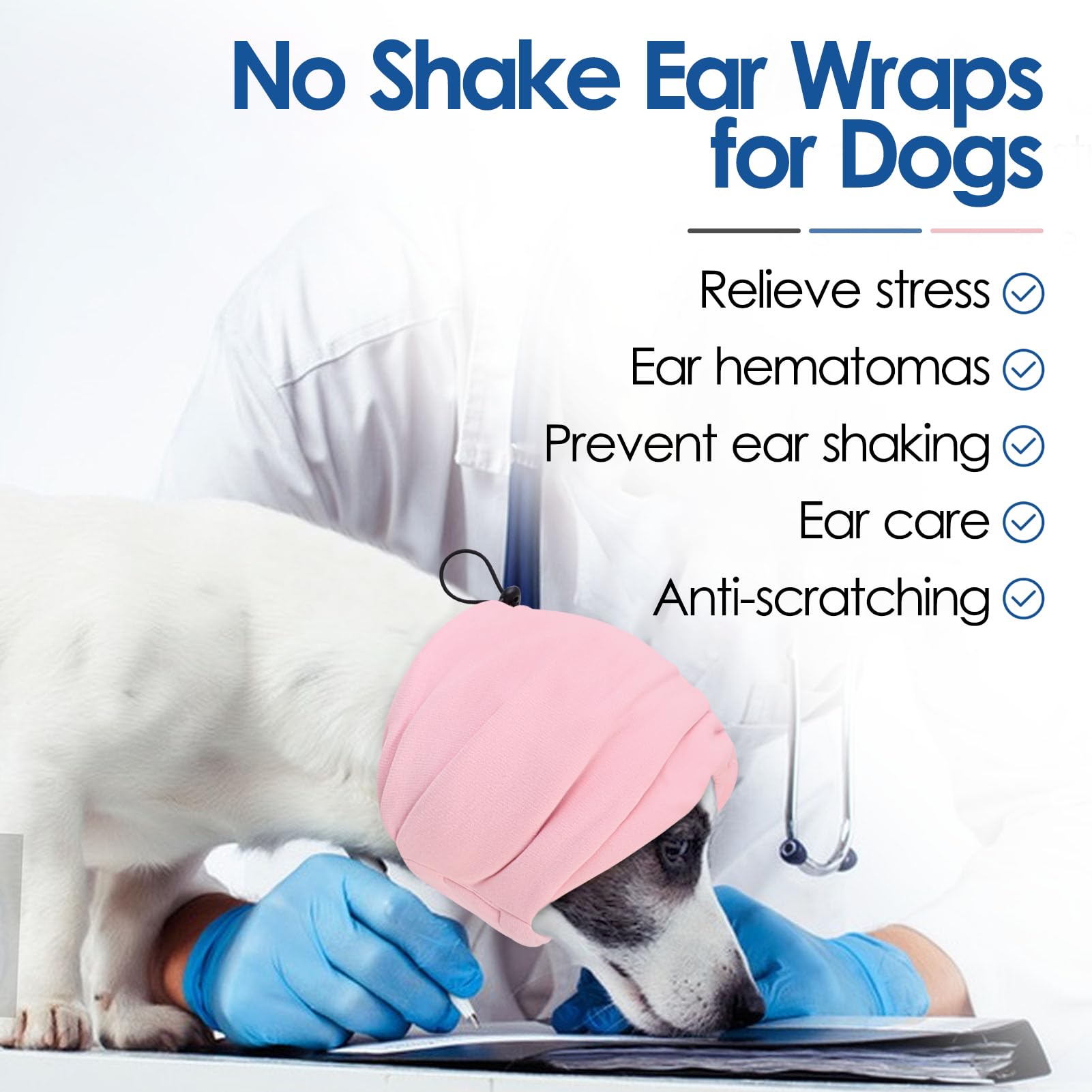 SUNFURA dog head wrap features elastic band for secure fit and no-slip wear.