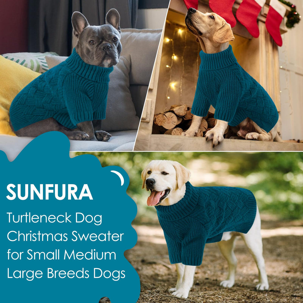 SUNFURA all-breeds knit sweater fits snugly across sizes and breeds.