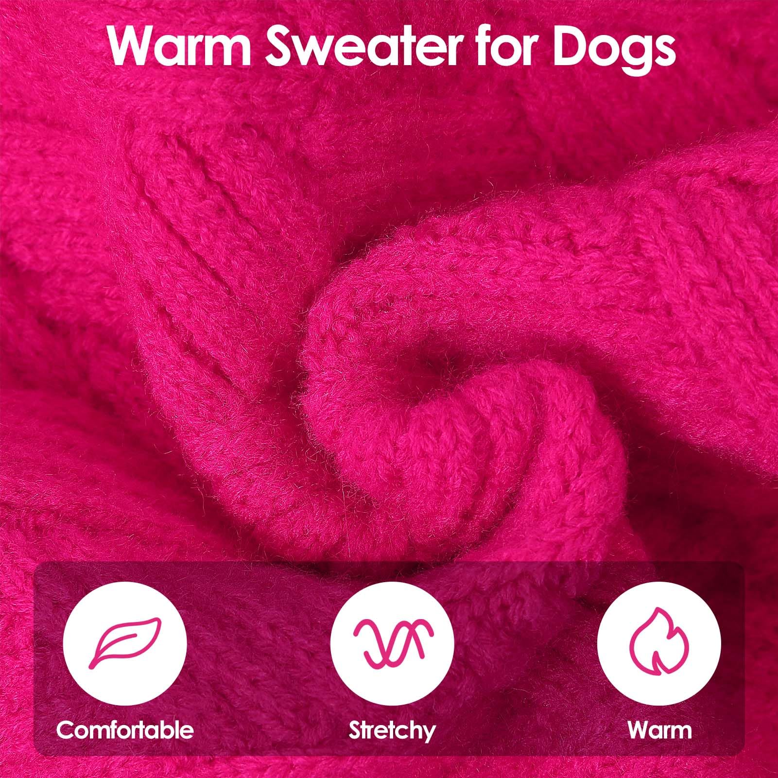 SUNFURA dog sweater xl turtleneck close-up knitting detail for warmth