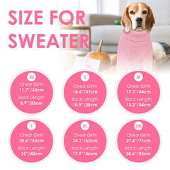 SUNFURA pink XL dog sweater turtleneck sleeves with easy on off design