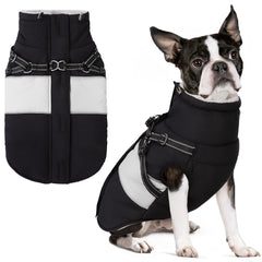 SUNFURA dog winter coat waterproof outer shell keeps your pup dry on walks.