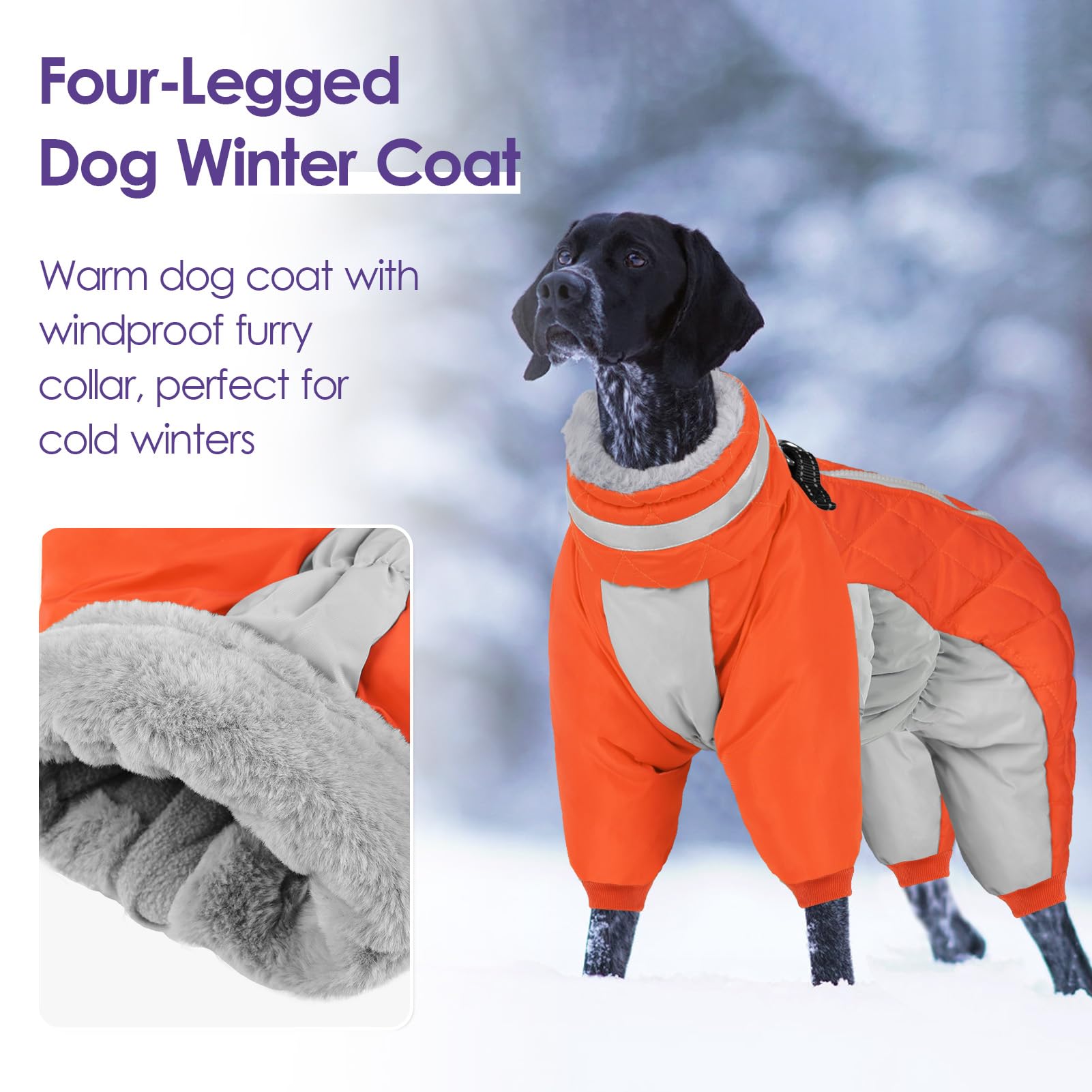 SUNFURA furry collar detail highlights wind protection and adjustable snugness.