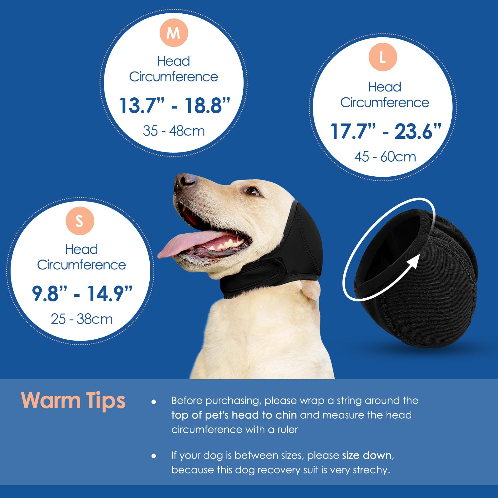 SUNFURA ear covers protect ears during grooming, drying, bathing