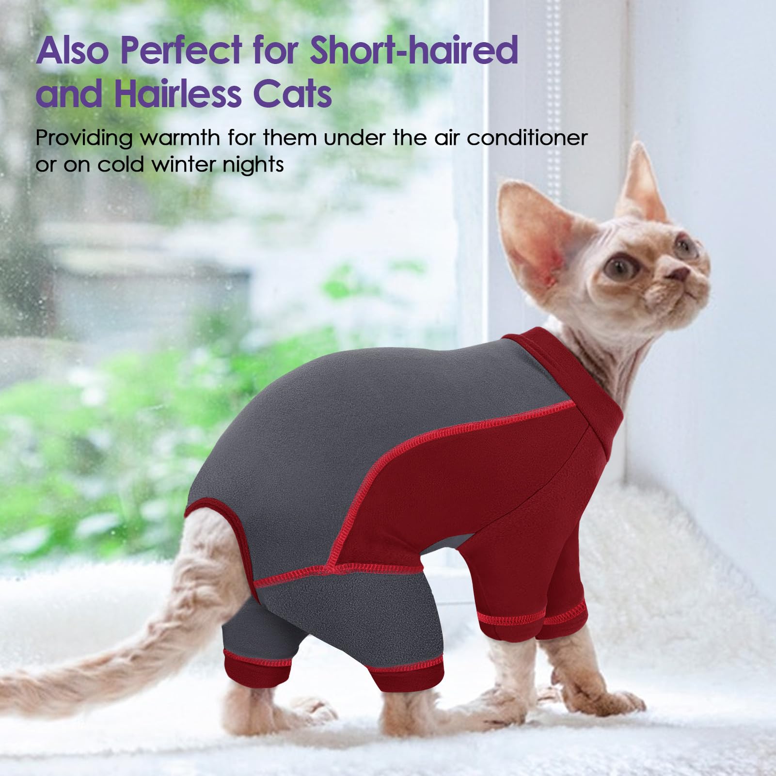 SUNFURA Hair Sticky Cat Clothes rolled sleeves demo for adjustable length