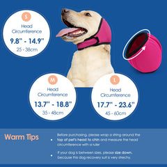SUNFURA hot-pink dog calming hoodie on dog for cozy warmth.