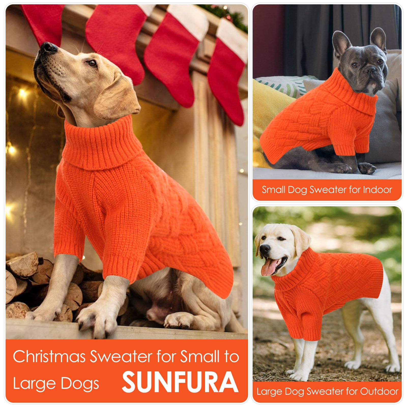 SUNFURA machine-washable-dog-sweater easy cleaning after outdoor adventures.