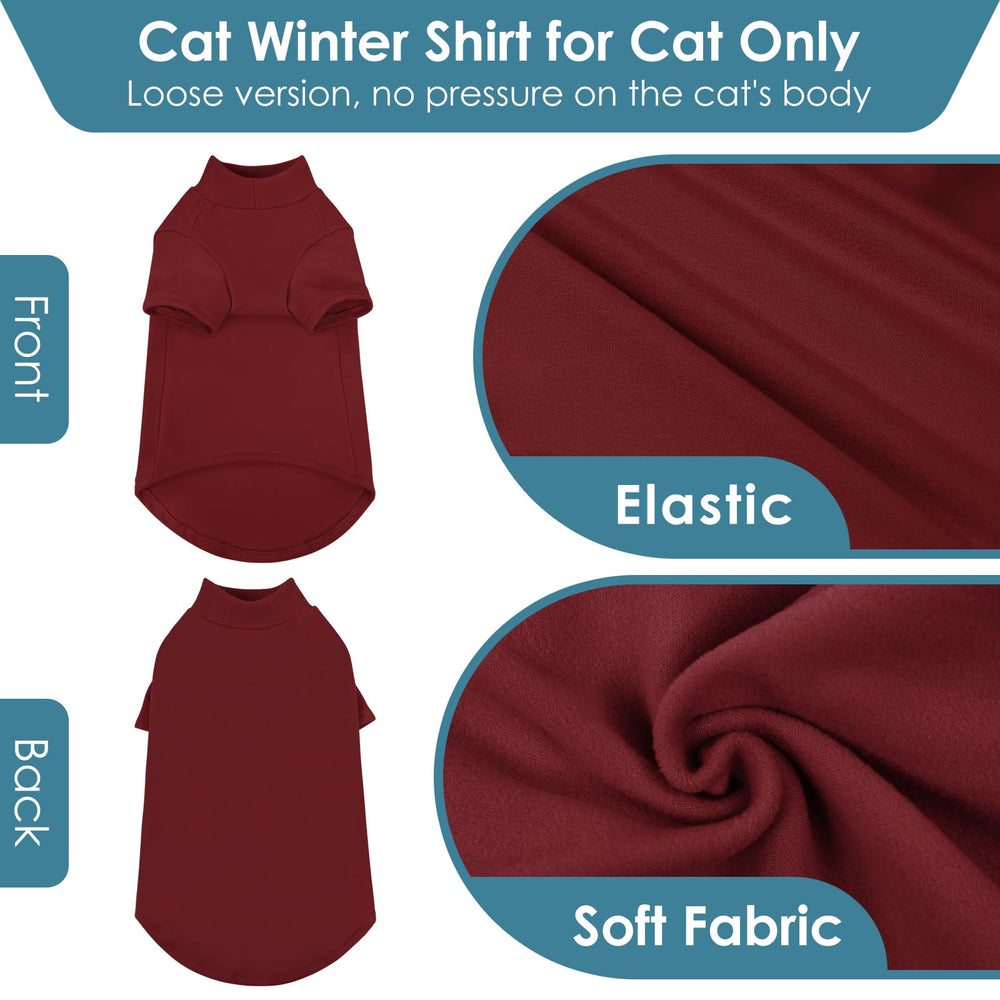 SUNFURA Sphynx sweater burgundy side view shows sleeve coverage.
