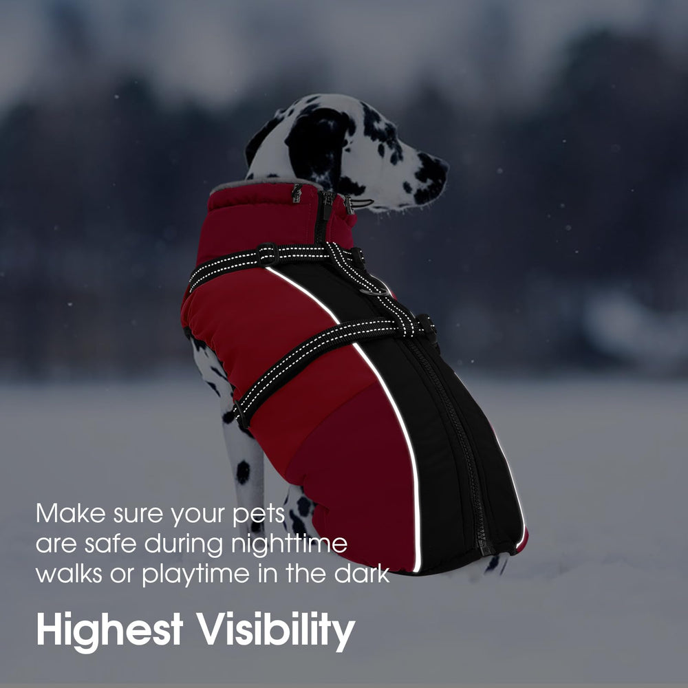 SUNFURA windproof furry turtleneck helps keep your dog warm in breezes.