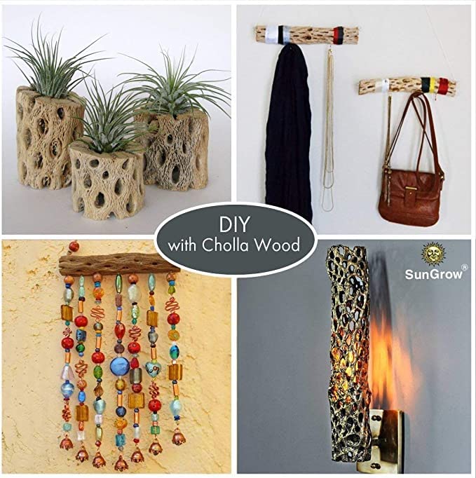 SunGrow Cholla Wood decoracion natural para tanque de crustaceos.