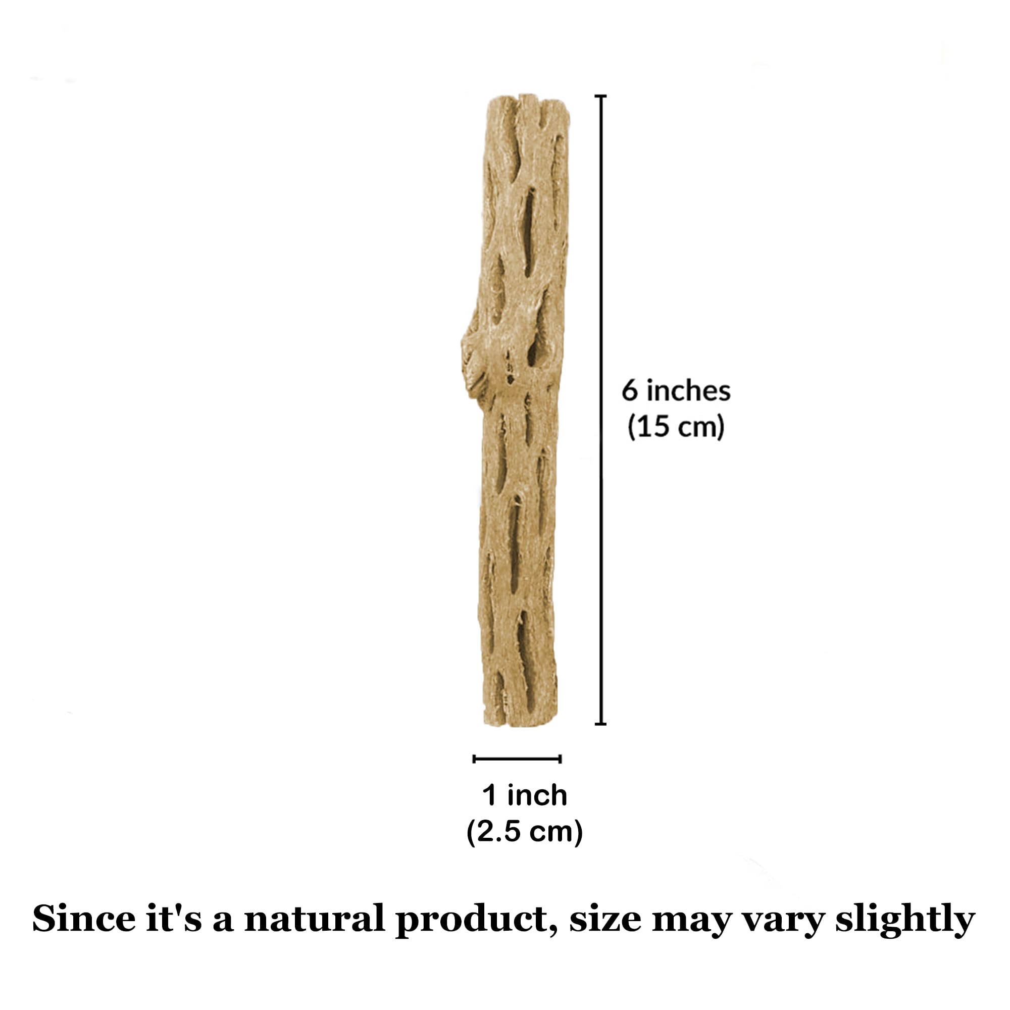 SunGrow Cholla Wood juego de 6 piezas para cangrejos ermitaños.