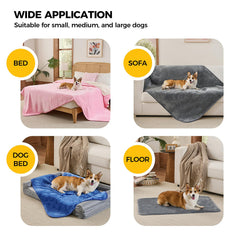 Sunheir blanket on sofa demonstrates couch protection and tidy living space.