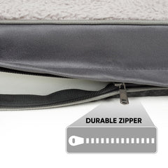 Sunheir dog bed cover featuring zipper for easy on/off and replacement.