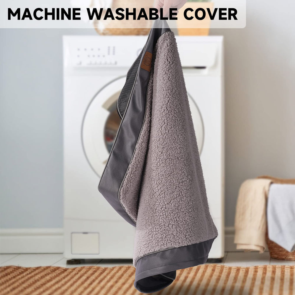 Sunheir grey dog bed cover 35x22x3 inches adds a sleek decor touch.