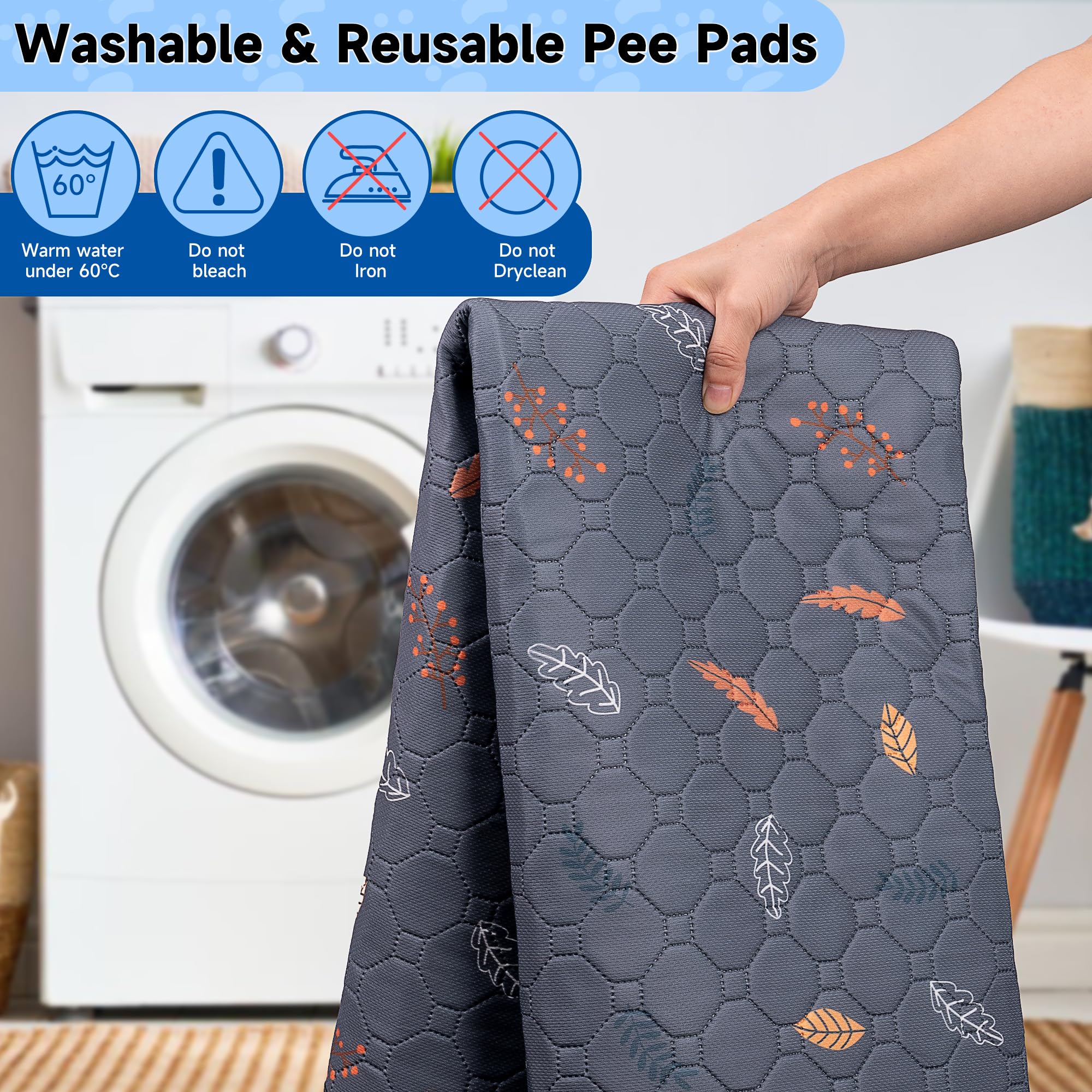 Sunheir anti-slip base on guinea pig pad keeps it in place during activity.