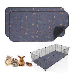 Sunheir guinea pig pee pad with leaves pattern provides leakproof protection for clean cages.