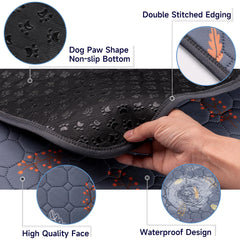 Sunheir guinea pig pee pad leaves deep grey supports washable, reusable cage liner.